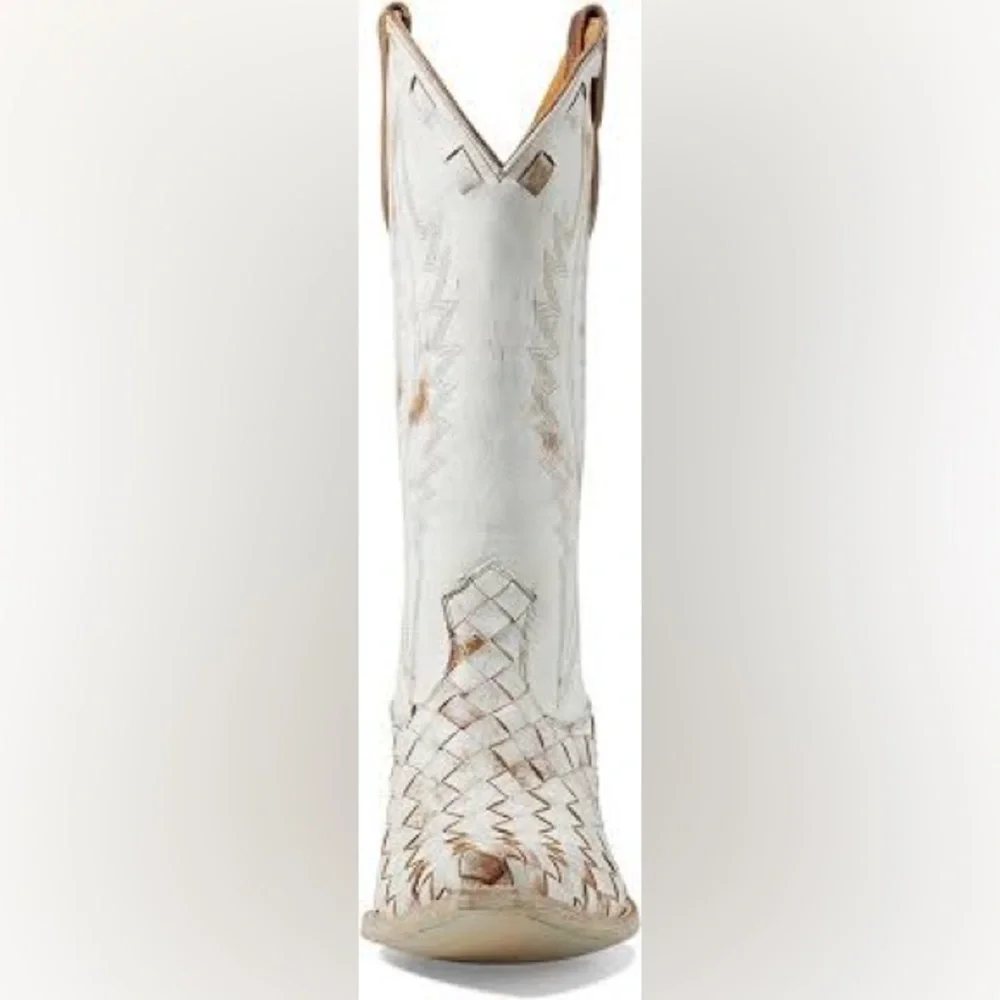 Old Gringo Reptilian western boots cowgirl cowboy weaved design RTL $595 7.5 NIB - Picture 4 of 10